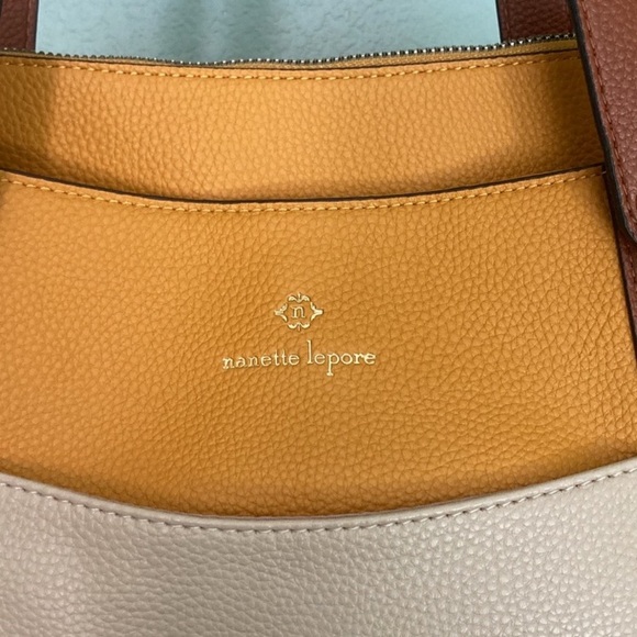 New Without Tags Nanette Lepore Yellow, Cream, and Brown Purse Handbag - Picture 14 of 14